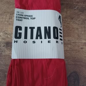 Citano lycra Opaque tights NWT red OS